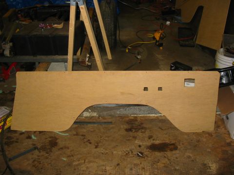 1981 Ford Bronco - I made new bed panels for the back of the truck out of 1/4" hardboard. Here are the wood panels before the vinyl was added.