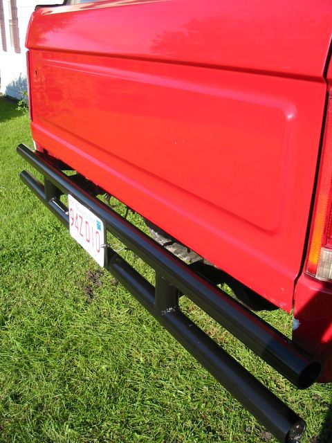 1981 Ford Bronco - Here is a nice shot of the rear bumber I built. I used 3" schedule 40 pipe.