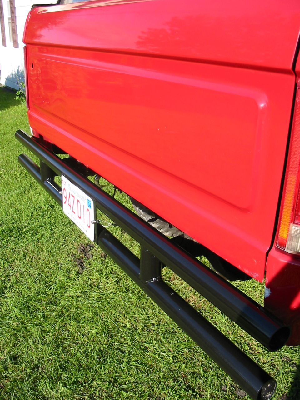 Here is a nice shot of the rear bumber I built. I used 3" schedule 40 pipe.