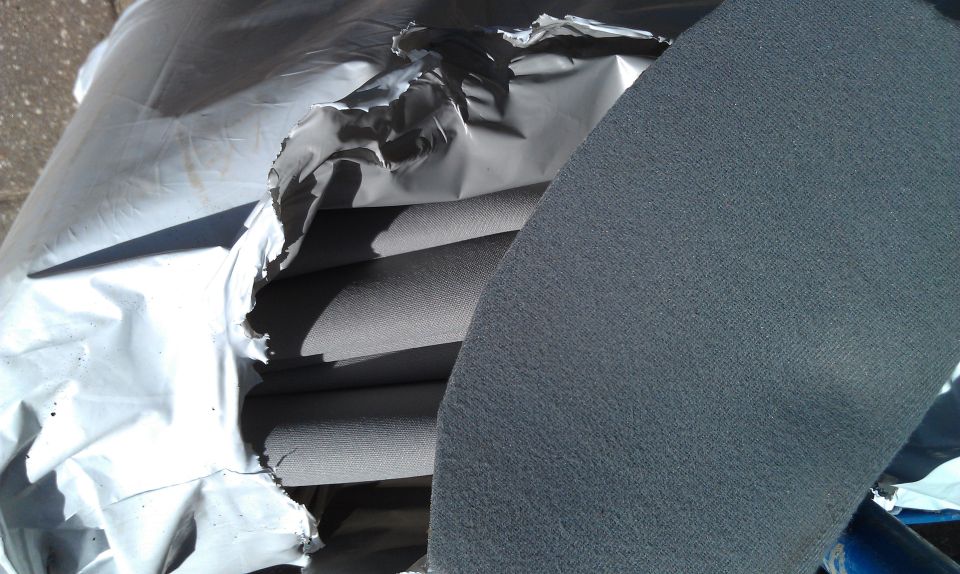 Headliner replace difference in color out in the sun.