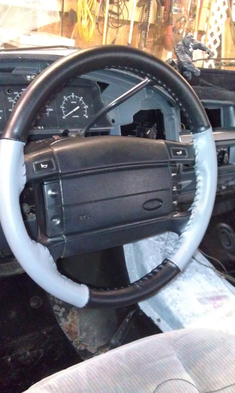 1995 Ford Bronco - Wheelskins steering wheel wrap finished