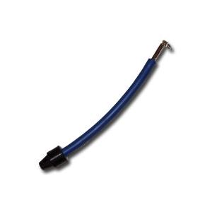 1978 Ford Bronco - A close-up, angled shot shows a flexible blue hose with black connectors on either end. One connector is a cap-like piece, while the other…
