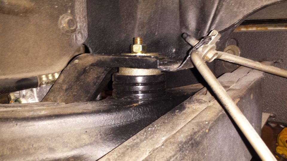 1976 Ford Ranchero frame mount with rubber isolator and bolt