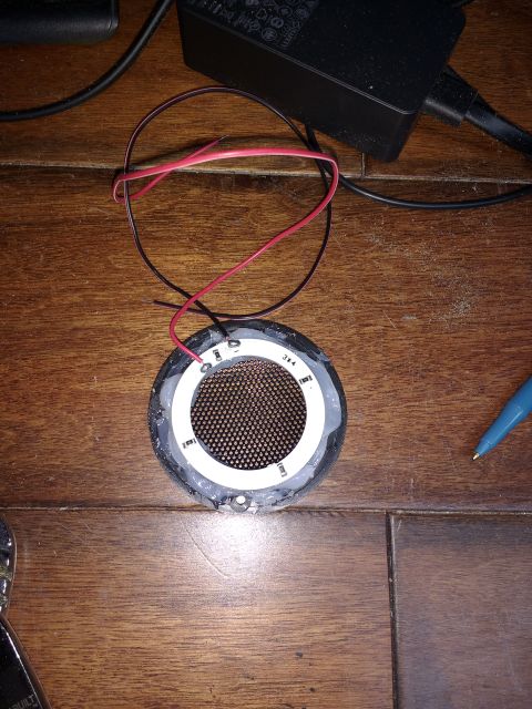1996 Ford Bronco - My LED halo inside a speaker grille, best option I could think of.