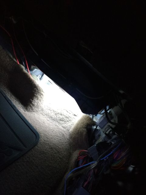 1996 Ford Bronco - Looking closely at the LED Strips underneath seats.