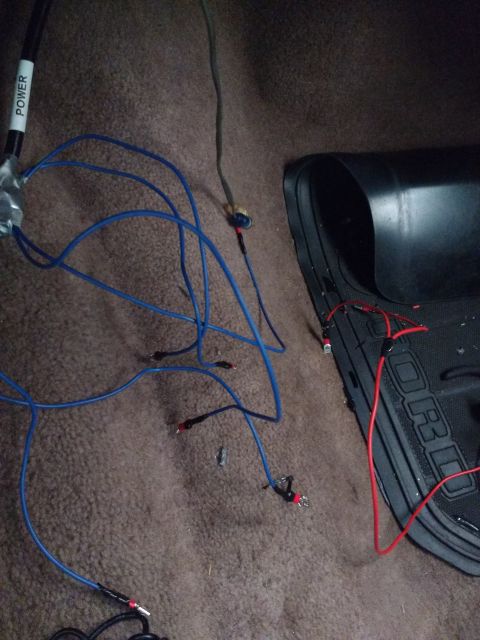 1996 Ford Bronco - First I ran a bunch of power inputs for my switches from a big 2 gauge cable.