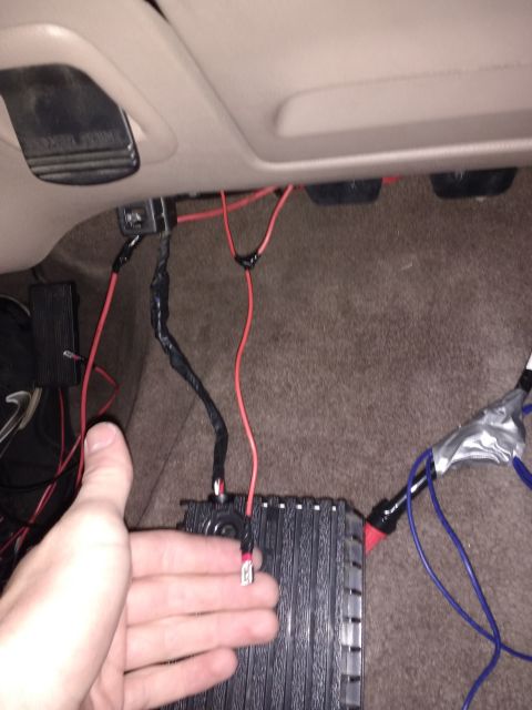 1996 Ford Bronco - Connected my filler fake-speaker lights and the 4 led strips under each seat together.