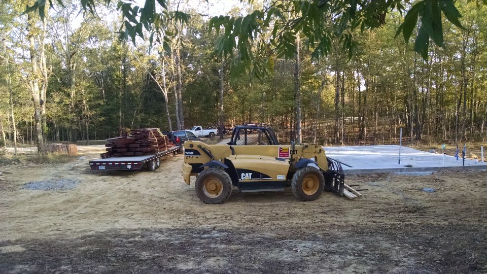 Three days after the slab was finished, we took delivery of the building.