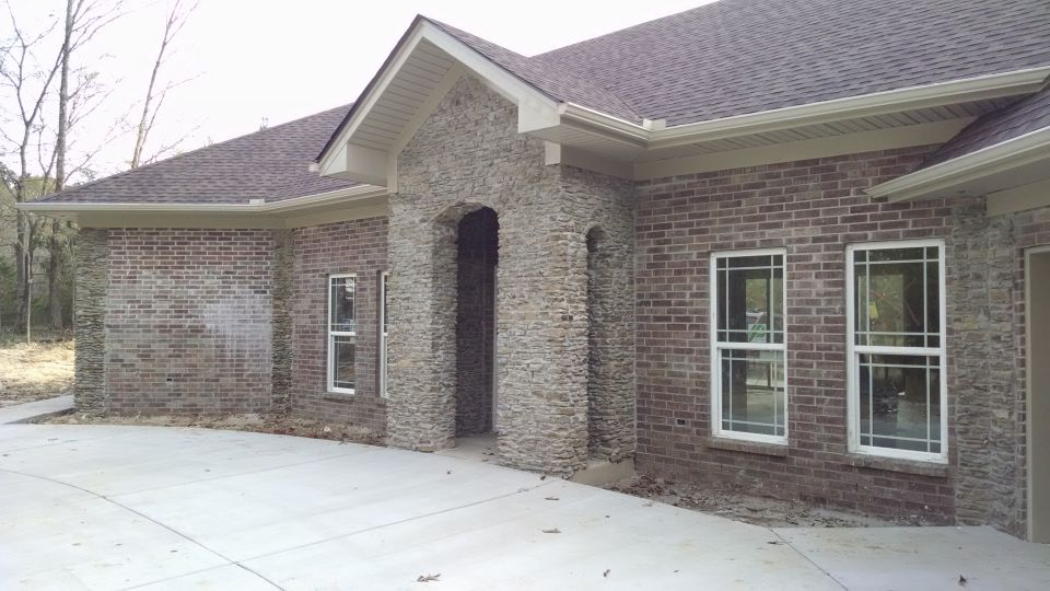 We're still waiting on the mason to finish up the brick punch list.