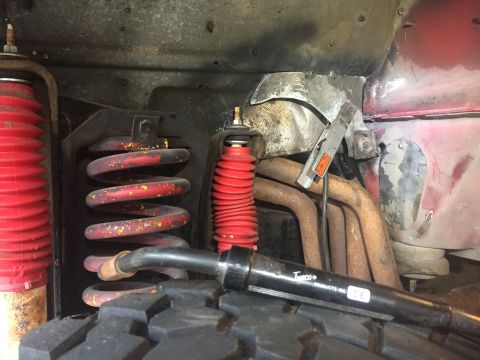 1978 Ford Bronco - This image shows the underside of a vehicle, focusing on suspension and exhaust parts, not the entire vehicle.