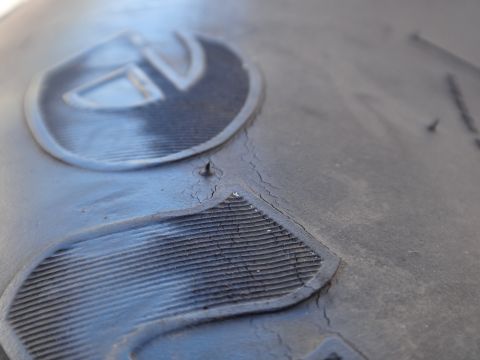1995 Chevrolet P30 1 Ton - Step Van - Cracked tire tread with a visible brand logo.