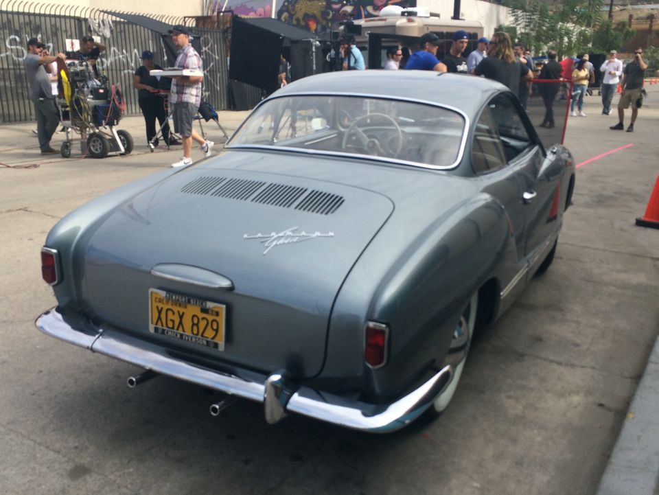 Volkswagen Karmann Ghia, rear view, California plate XGX 829