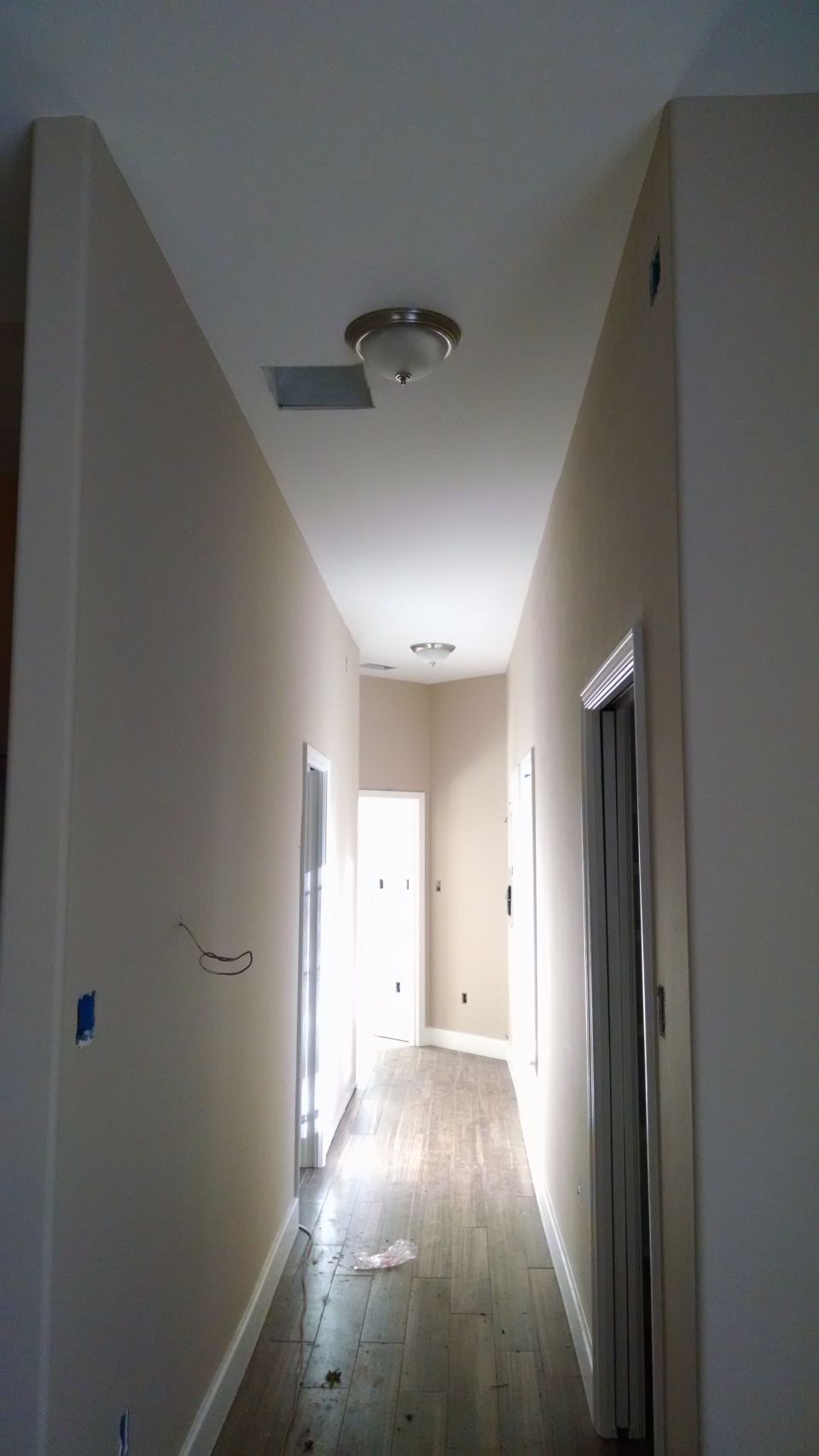 Hall light fixtures.