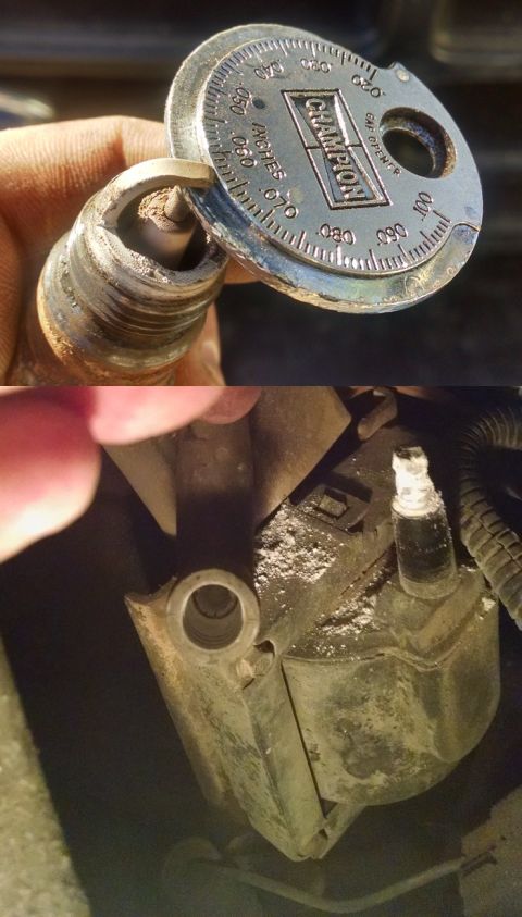 1983 Ford Bronco - I wonder why it suddenly ran like tee-total $#! ... I cleaned up the coil, and limped it around for a week waiting for the new MC plugs to…