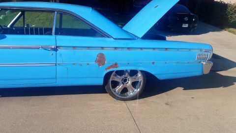 1963 Ford Galaxie - 30 year old body work started to show after the small fender bender
