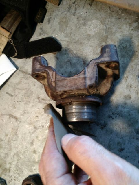 1992 Ford Bronco - my yoke (1330) was rusty and pitted, so it's a good idea to clean up the part that rides on the seal with some find grit sandpaper. I proba…