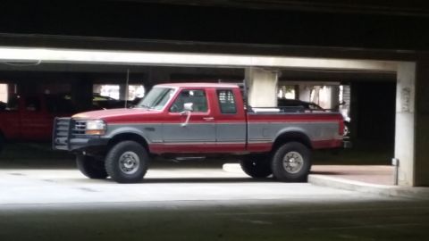 1996 Ford F-250 - That felt a bit tighter than it was. I know that CB antenna (which I really need to take off) was hating life.