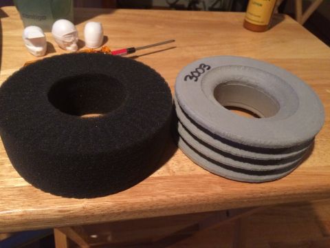 1989 Ford Bronco - Two circular filters are shown, one made of black foam and the other gray with black stripes, marked with the number 3003.