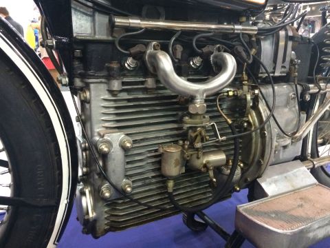 1987 Ford Bronco - Detailed view of a classic motorcycle's engine, highlighting its mechanical components.