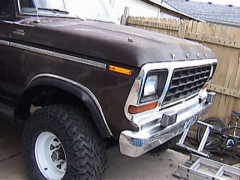 1995 Ford Bronco - Front view of a classic Ford truck, likely from the late 1970s.