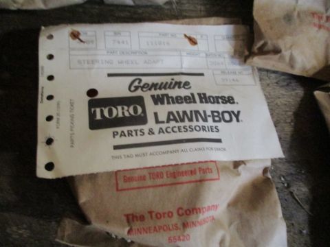 1986 Yamaha BLASTER - Part tag for Toro Lawn-Boy steering wheel adapter, with part number 111816.