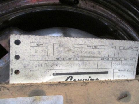 1986 Yamaha BLASTER - A close-up of a part label shows manufacturing and descriptive information.
