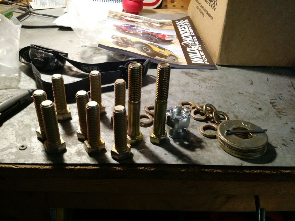 Bolt kit laid out.