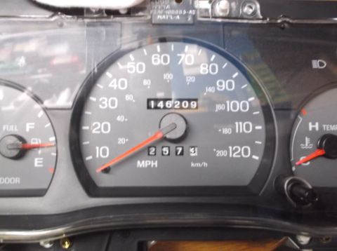 1999 Mercury Grand Marquis - Close-up of a vehicle's dashboard gauges, including the speedometer and odometer.