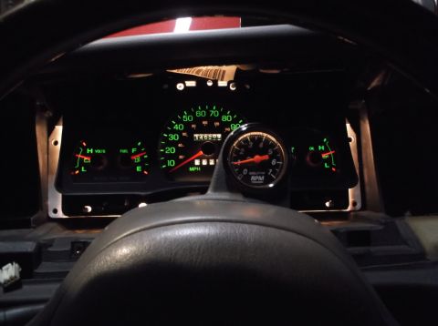 1999 Mercury Grand Marquis - Installed a tachometer on the 1999 Mercury Grand Marquis dashboard.