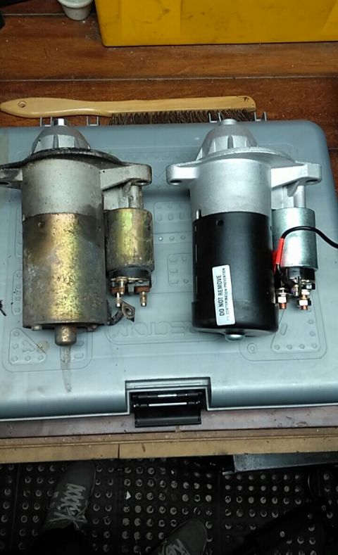 1996 Ford Bronco - old starter vs new starter