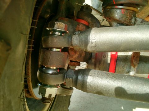 1992 Ford Bronco - New steering linkage hardware for the tie rod and drag link, clearance and spacer shims from Bulletproof steering. Stuff is not inexpensive…