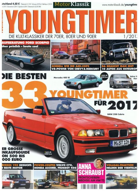 2003 Mercury Marauder - Magazine cover titled 'Youngtimer' various classic cars and articles.