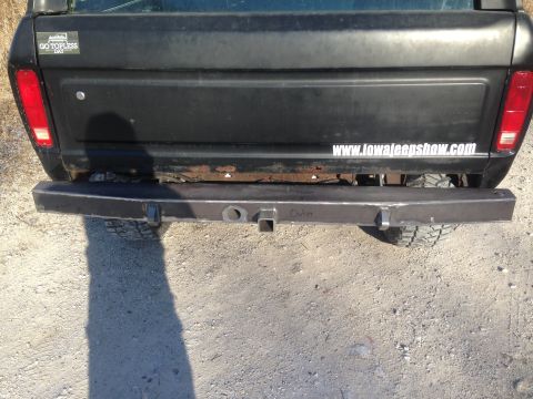 1979 Ford Bronco - Custom rear bumper and hitch receiver installed on a 1979 Ford Bronco.