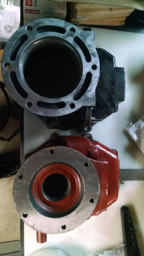 1985 Jeep CJ7 - Engine block and cylinder head components are shown, likely for a rebuild or repair project.