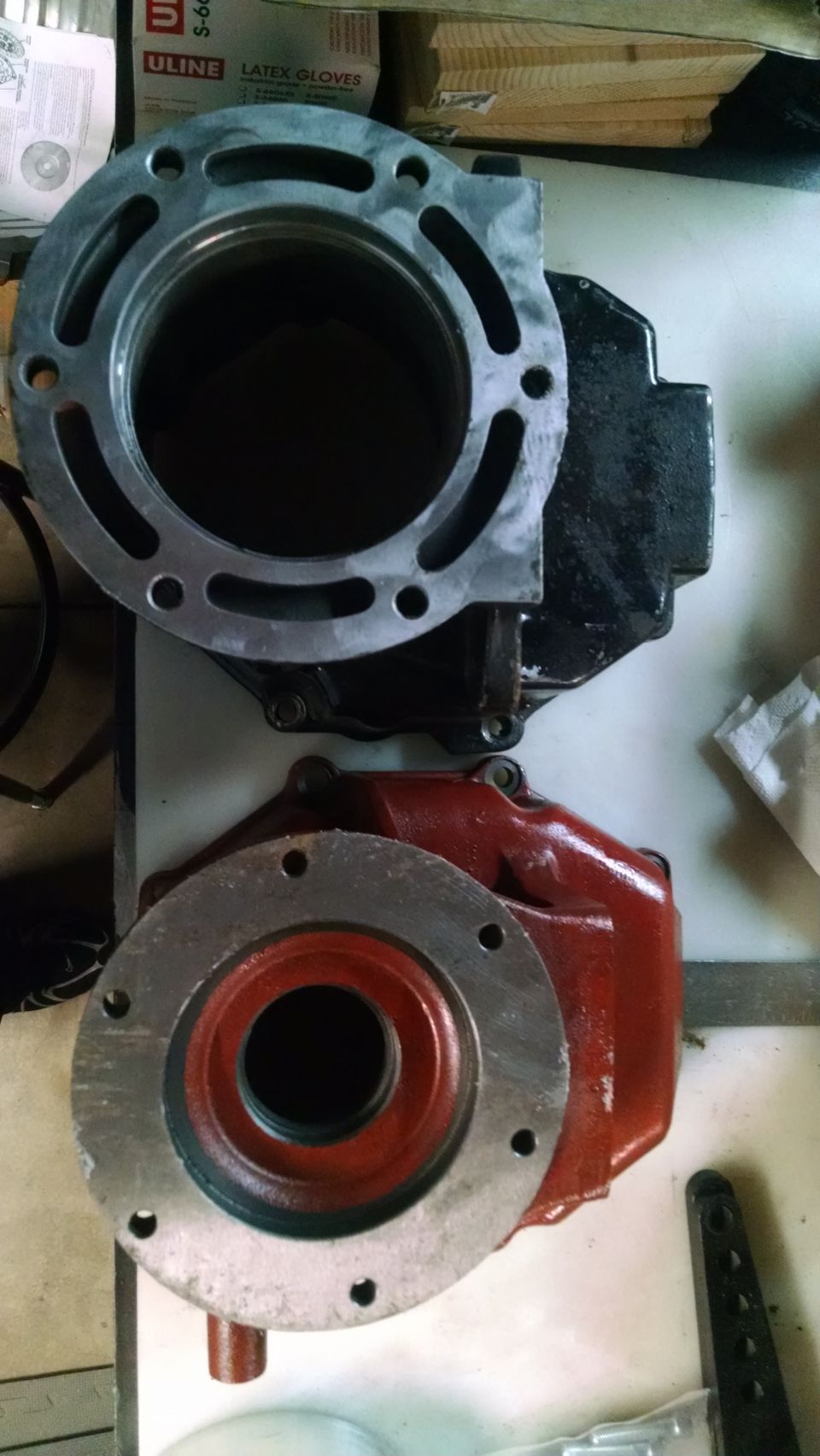 Engine block and cylinder head parts