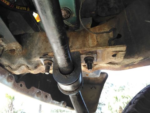 1996 Ford Bronco - this is how it turned out. might be a good idea to add a washer or 2 the same thickness as that mounting tab on the front bolt to keep it f…