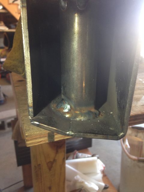 1979 Ford Bronco - Welded metal bracket, possibly part of a custom bumper fabrication project.