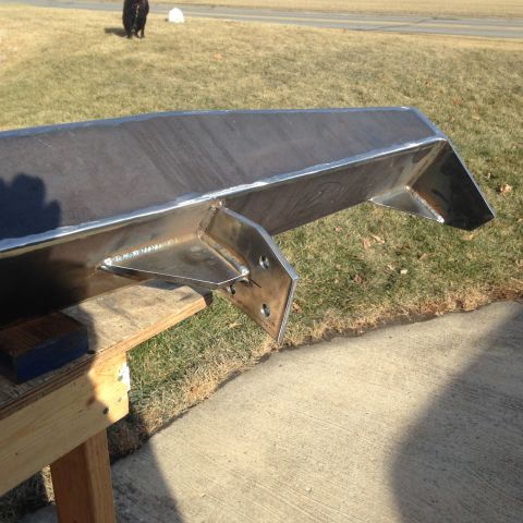 1979 Ford Bronco - Newly fabricated steel bumper with visible welds and mounting points.