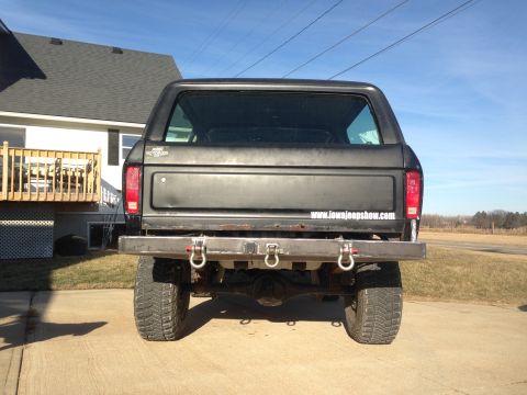 1979 Ford Bronco - Custom rear bumper installed on a Ford Bronco, likely from the late 1970s.