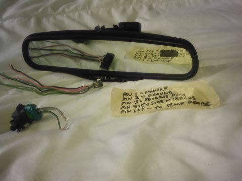 1990 Ford F-250 - This is a rear view mirror that came on some GM vehicles. it has a compass and temperature display and is auto dimming. they are avalible a…