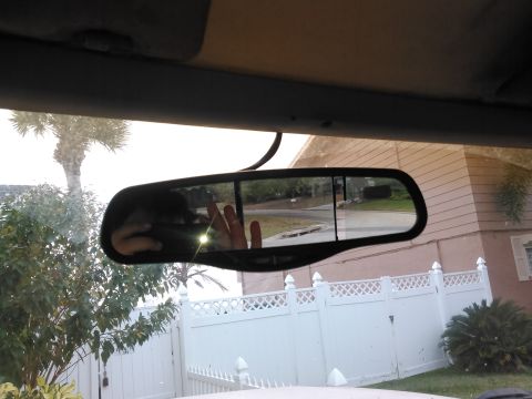 1990 Ford F-250 - got the mirror wiring in and trim back on. leave enough slack in the wiring so the mirror can be adjusted freely