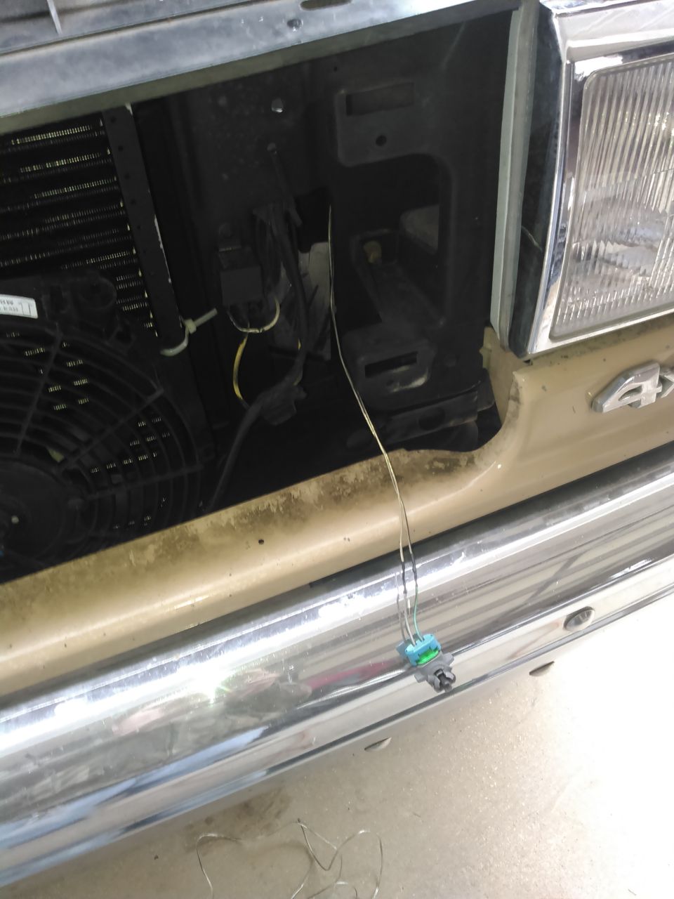i ran the sensor wire to the front of the truck and soldered it up to the sensor it came with. i mounted the sensor near the bumper so radiator heat wont affect it