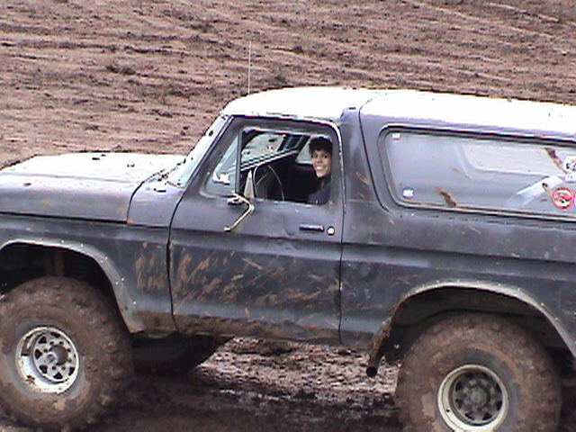 Jim has handed over the wheel to his son Michael for a trip thru the obstacle course