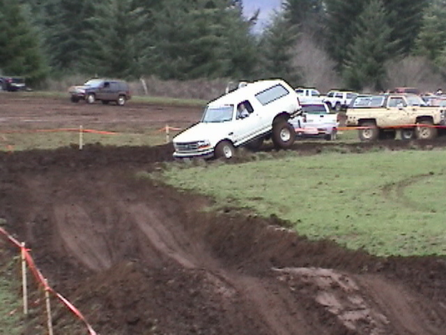 Alvey catching some air on the obstacle course