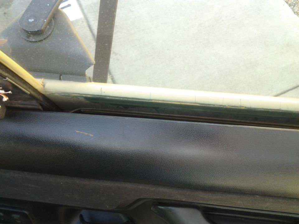 Interior door panel and window frame detail