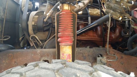 1996 Ford F-250 - Now that those pesky fender liners are out of the way I have unrestricted access to the manifold bolts. Driver side. Since there is virtual…