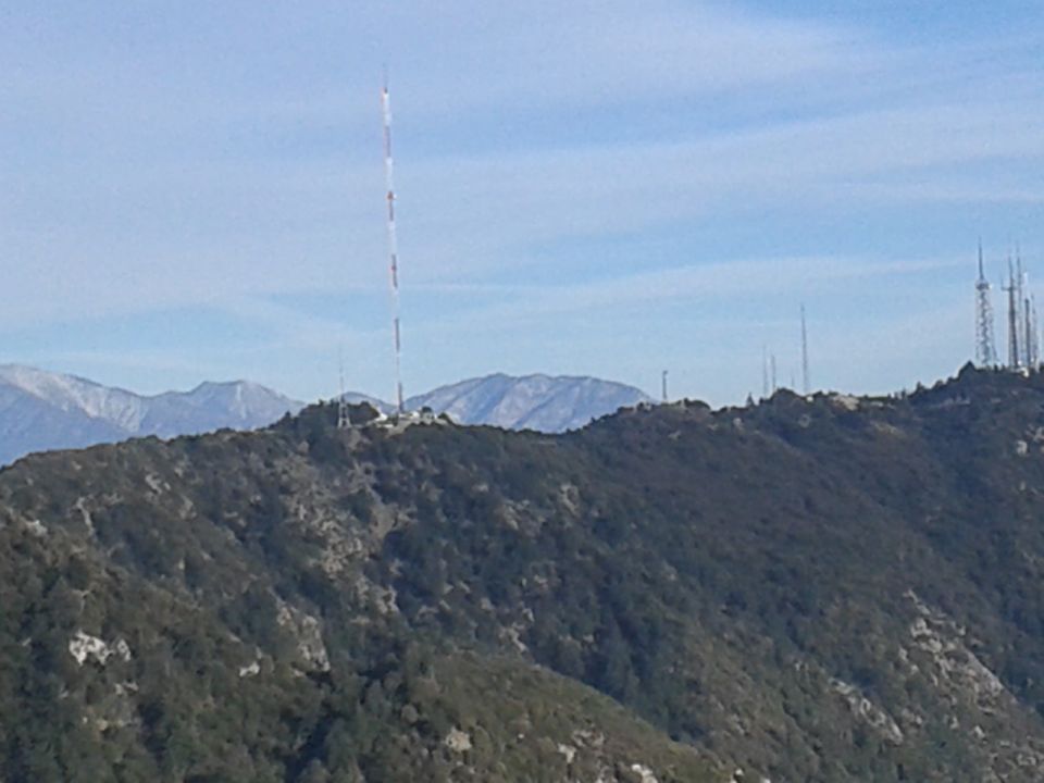 Mountain range with radio towers