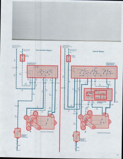 1979 Ford Bronco - This diagram illustrates the electrical pathways for windshield wipers, detailing components like fuses and motors for two different system…