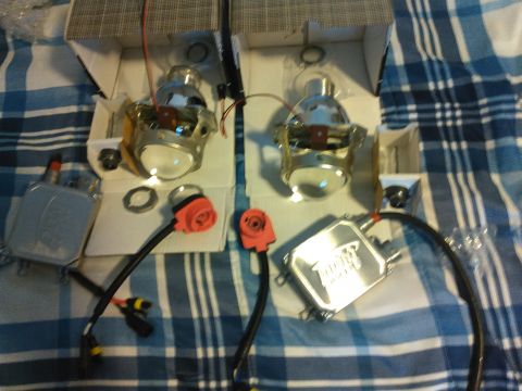 1996 Ford Bronco - this is the projector kit i ordered from DDM Tuning. These are D2S V2 3inch projectors. the HID kit is the Ultra 55w 5500K. The shrouds i g…