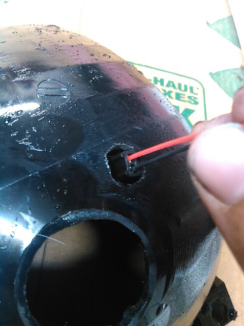 1996 Ford Bronco - the projector has a 2 wire plug for high beam. jsut need to drill a hole big enough for the plug to fit through. if desired youy can disass…